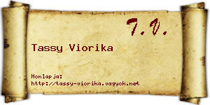 Tassy Viorika névjegykártya